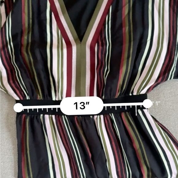 Ted Baker Safiiya Short Sleeve Striped Midi Dress Multi Color 6 - Picture 13 of 14